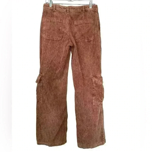 BDG Y2k Corduroy Cargo Pants Acid-Washed NWOT Size 4 Color Burnt Orange - Picture 3 of 9